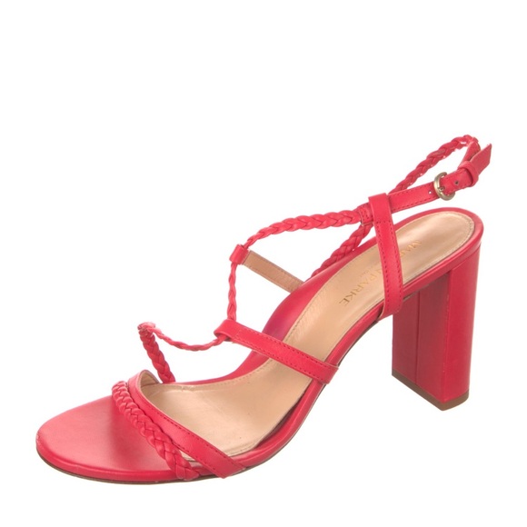 🥳 NEW Marion Parke Leather Red Slingback Heels in size 11. - Picture 1 of 5